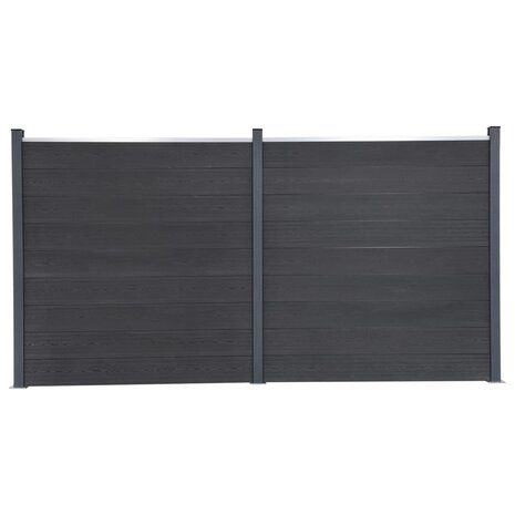Schuttingpaneelset 353x186 cm HKC grijs 1