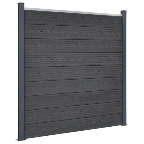 Schuttingpaneelset 353x186 cm HKC grijs 2