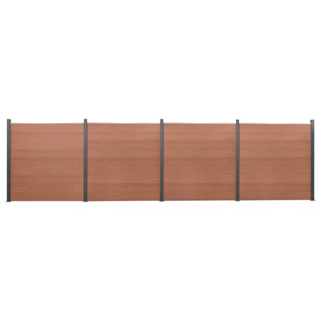 Schuttingpaneelset 699x186 cm HKC bruin 1