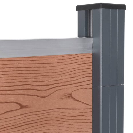 Schuttingpaneelset 699x186 cm HKC bruin 6