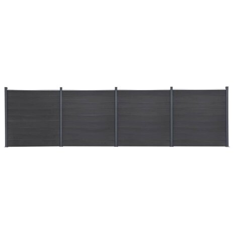 Schuttingpaneelset 699x186 cm HKC grijs 1