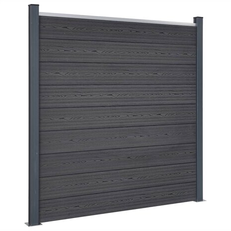 Schuttingpaneelset 699x186 cm HKC grijs 2