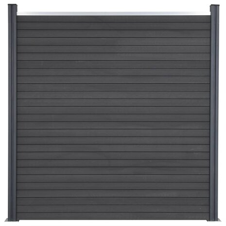 Schuttingpaneelset 699x186 cm HKC grijs 4