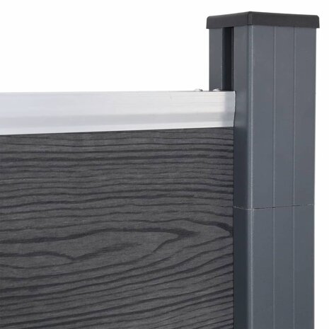 Schuttingpaneelset 699x186 cm HKC grijs 6