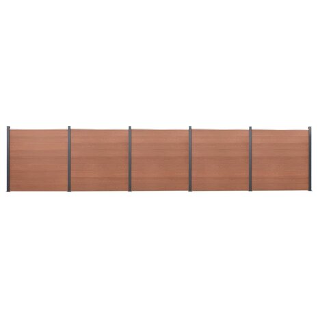 Schuttingpaneelset 872x186 cm HKC bruin 1