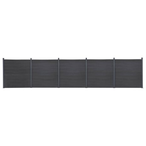 Schuttingpaneelset 872x186 cm HKC grijs 1