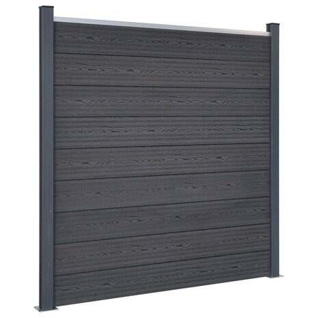 Schuttingpaneelset 872x186 cm HKC grijs 2