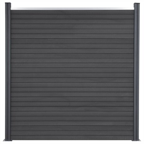 Schuttingpaneelset 872x186 cm HKC grijs 4