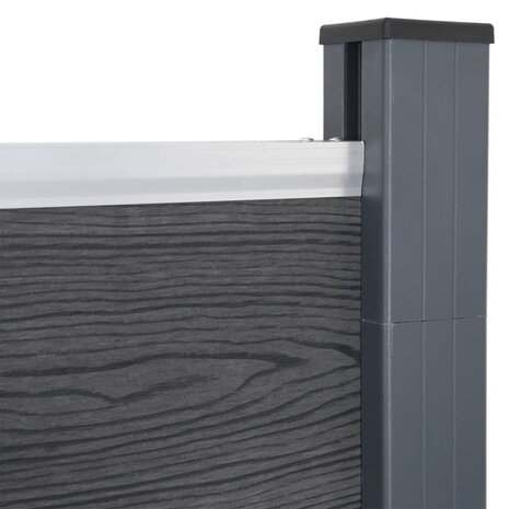 Schuttingpaneelset 872x186 cm HKC grijs 6