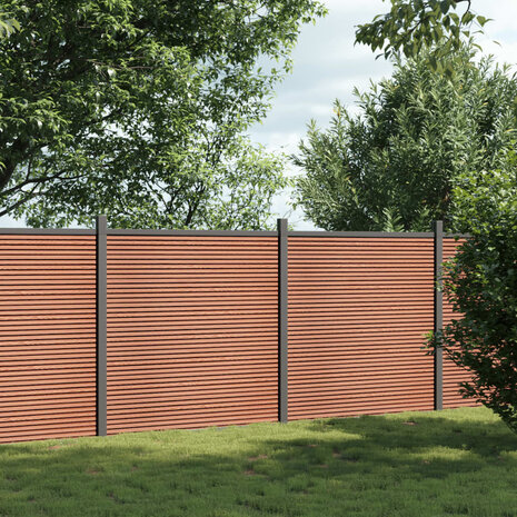 Schuttingpaneel 353x186 cm HKC bruin 1
