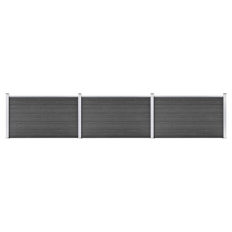 Schuttingpanelenset 526x105 cm HKC zwart   1