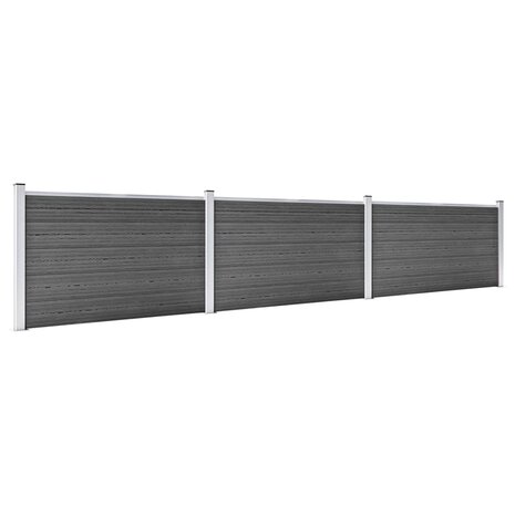 Schuttingpanelenset 526x105 cm HKC zwart   2