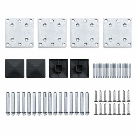 Schuttingpanelenset 526x105 cm HKC zwart   9