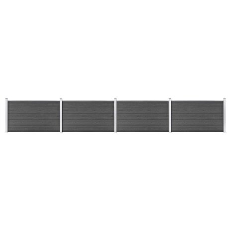 Schuttingpanelenset 699x105 cm HKC zwart   1