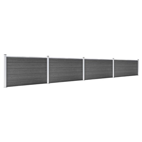 Schuttingpanelenset 699x105 cm HKC zwart   2