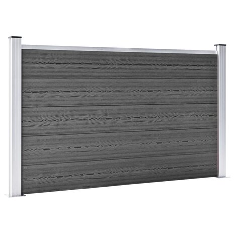 Schuttingpanelenset 699x105 cm HKC zwart   3