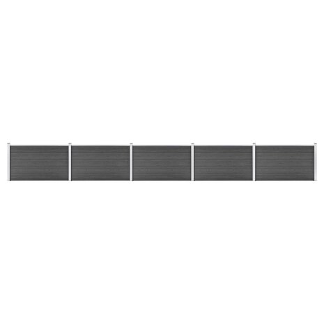 Schuttingpanelenset 872x105 cm HKC zwart   1