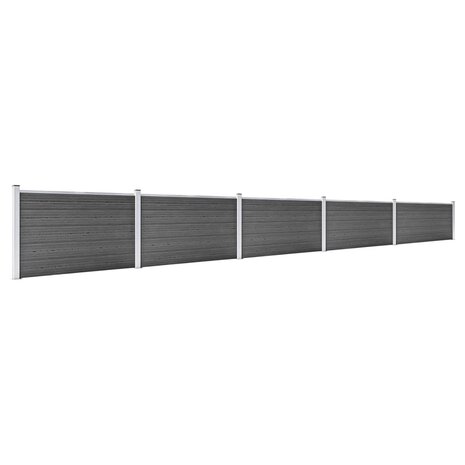 Schuttingpanelenset 872x105 cm HKC zwart   2