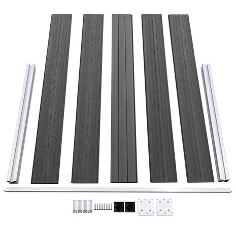 Schuttingpanelenset 872x105 cm HKC zwart   5