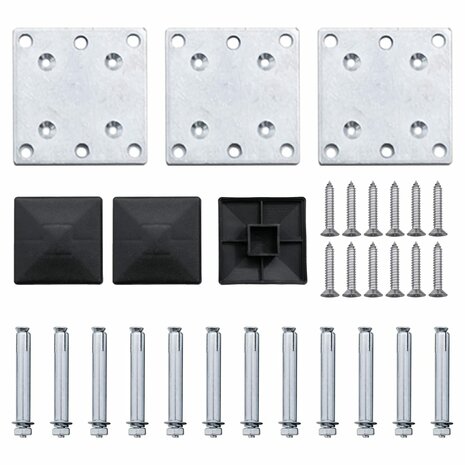 Schuttingpanelenset 353x146 cm HKC grijs   9
