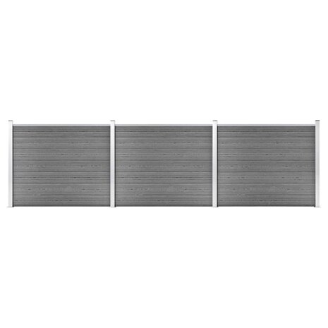 Schuttingpanelenset 526x146 cm HKC grijs   1