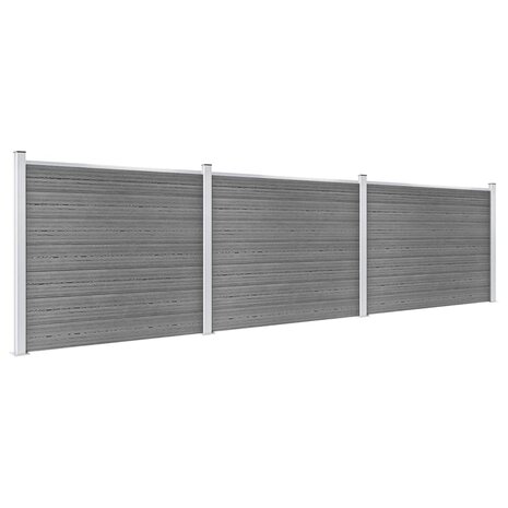 Schuttingpanelenset 526x146 cm HKC grijs   2
