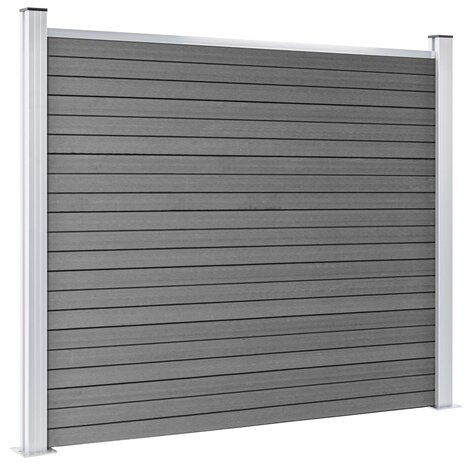 Schuttingpanelenset 526x146 cm HKC grijs   4