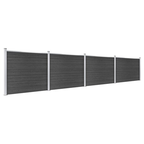 Schuttingpanelenset 699x146 cm HKC grijs   2