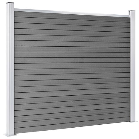 Schuttingpanelenset 699x146 cm HKC grijs   4