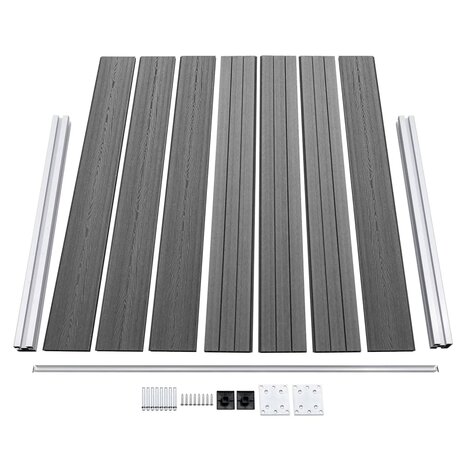 Schuttingpanelenset 699x146 cm HKC grijs   6