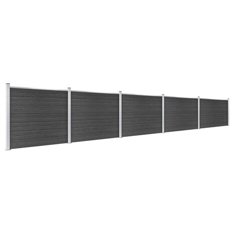 Schuttingpanelenset 872x146 cm HKC grijs   2
