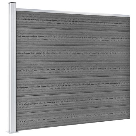Schuttingpanelenset 872x146 cm HKC grijs   3