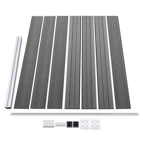 Schuttingpanelenset 872x146 cm HKC grijs   5