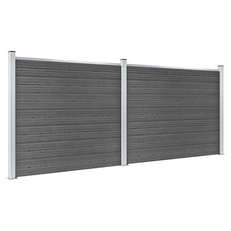 Schuttingpanelenset 353x146 cm HKC zwart   2