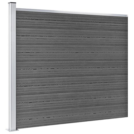 Schuttingpanelenset 353x146 cm HKC zwart   3