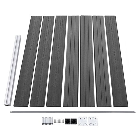 Schuttingpanelenset 353x146 cm HKC zwart   5