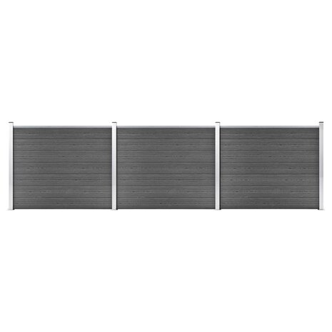 Schuttingpanelenset 526x146 cm HKC zwart   1