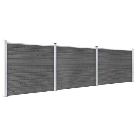 Schuttingpanelenset 526x146 cm HKC zwart   2