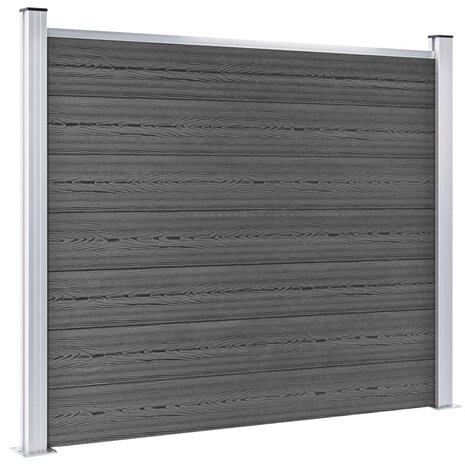 Schuttingpanelenset 526x146 cm HKC zwart   4