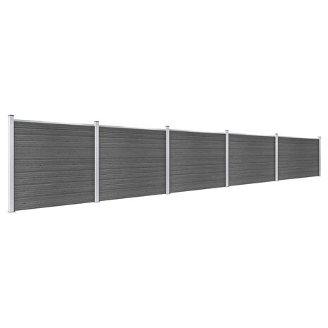 Schuttingpanelenset 872x146 cm HKC zwart 2
