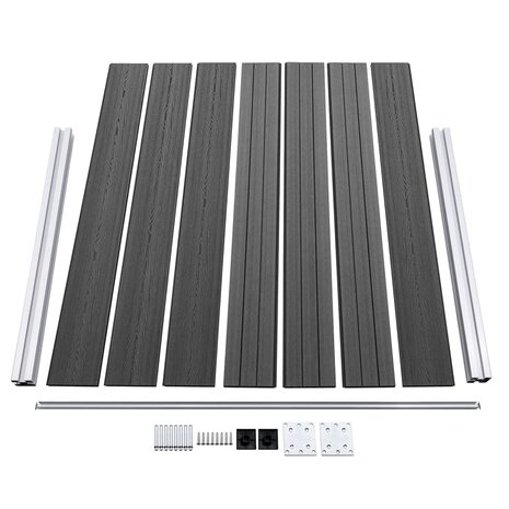 Schuttingpanelenset 872x146 cm HKC zwart 6