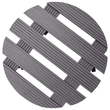 Plantentrolleys 4 st Ø30x7,5 cm HKC grijs 3