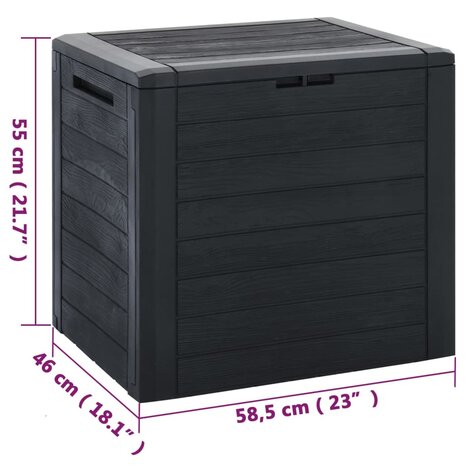 Tuinbox 58,5x46x55 cm polypropeen antracietkleurig 9
