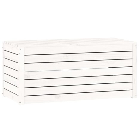 Tuinbox 101x50,5x46,5 cm massief grenenhout wit 2