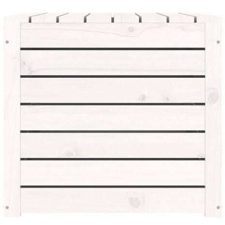 Tuinbox 101x50,5x46,5 cm massief grenenhout wit 7