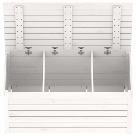 Tuinbox 101x50,5x46,5 cm massief grenenhout wit 8