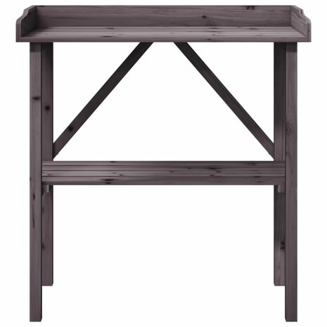 Plantentafel met schap 78x38x82,5 cm vurenhout grijs 4