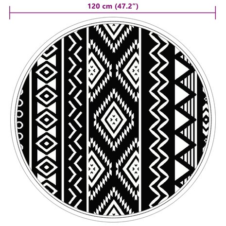 Buitenkleed ARAKIL Ø120 cm polypropeen zwart 6