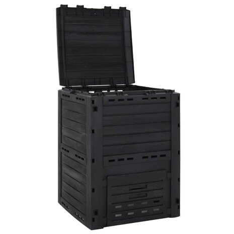 Compostbak 280 L polypropeen zwart 4