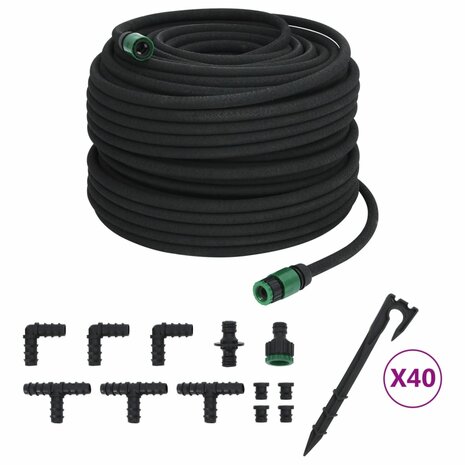 Druppelslang 0,6&apos;&apos; 100 m rubber zwart 3